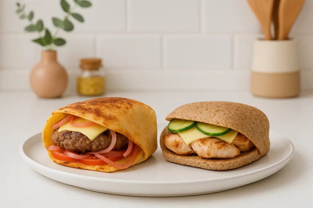 Variações do hambúrguer fit fácil mostrando opções criativas da receita