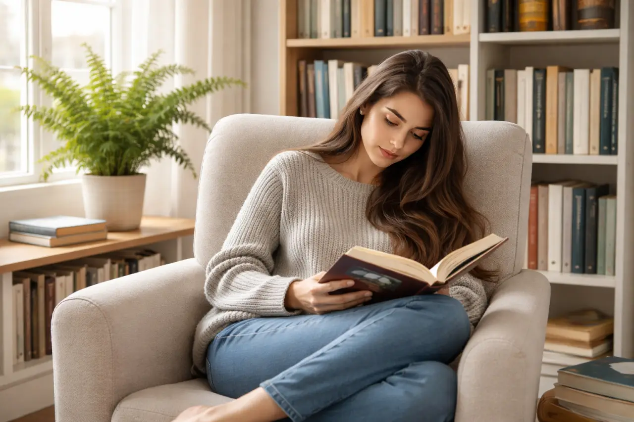 Pequenas mudanças no autocuidado com leitura e momentos de pausa no dia a dia.