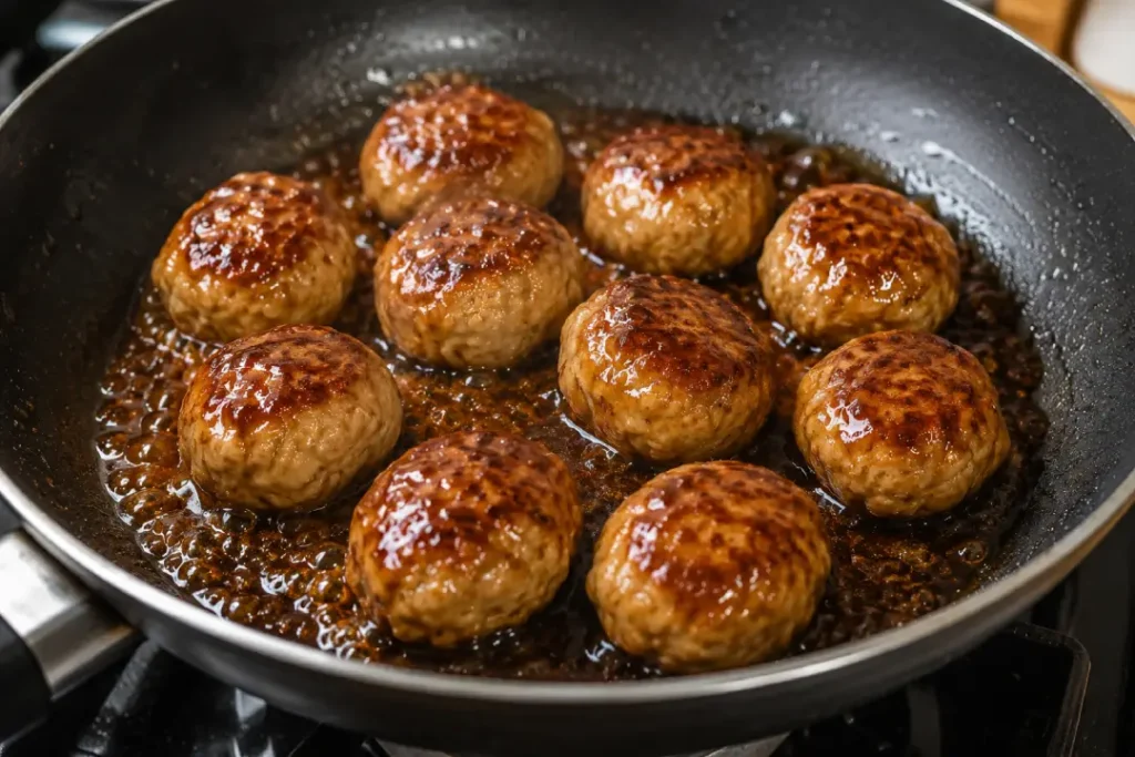Preparo da almôndega de frango saudável