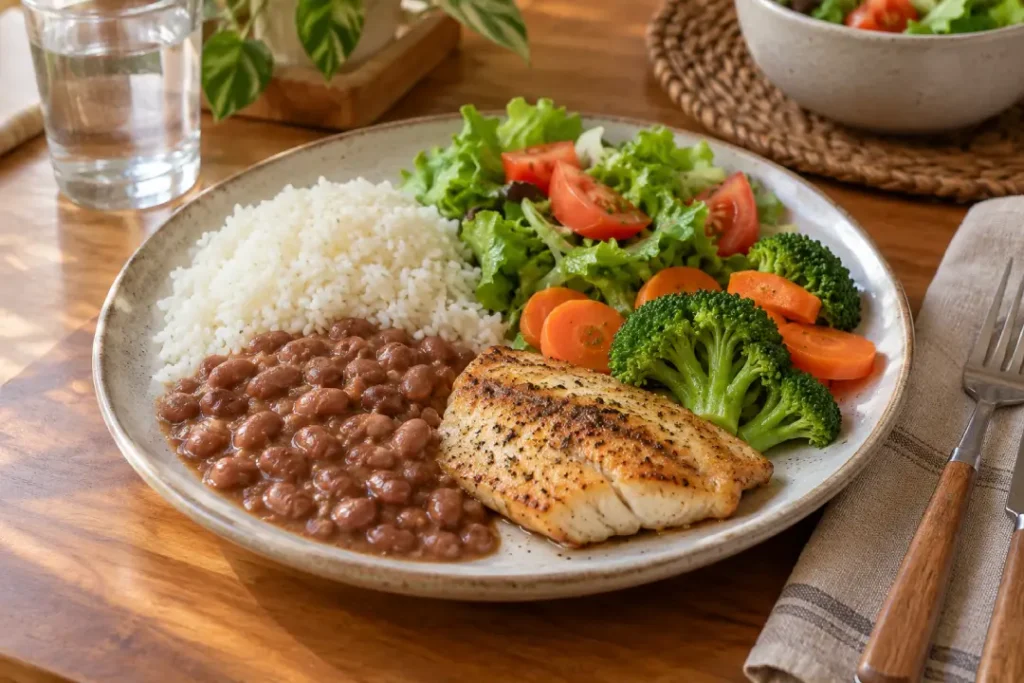 Prato equilibrado para comer em dias corridos